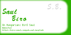 saul biro business card